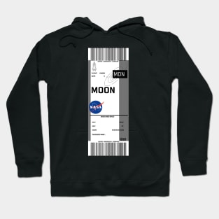 Moon boarding pass Hoodie